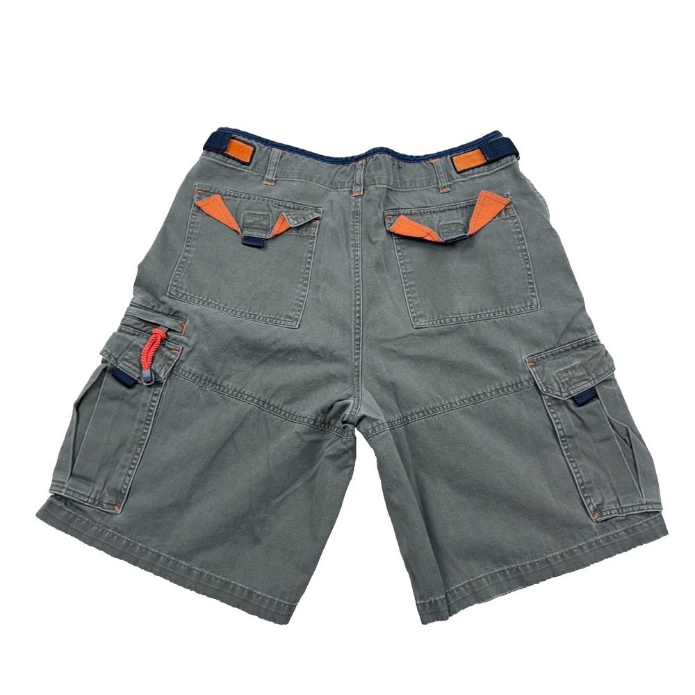 Vintage Y2K No Boundaries Cargo Shorts Men 32 Green Baggy Skate 2000s Adult